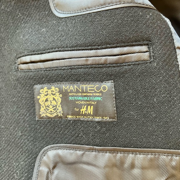 NWT H&M Wool-Blend Coat Designer Collab with Manteco. Size 0 - Picture 3 of 15